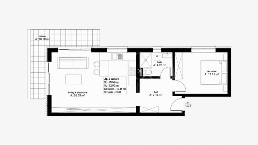 Apartament 2 camere de vanzare in Oncea Oradea, Oradea... - Comision 0% - 7