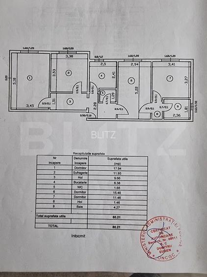 Apartament 4 camere, 80,21 mp utili, Nicolina II, parter - 13