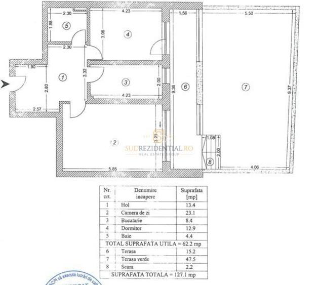 Apartament 2 camere, terasa si curte privata - Eroii Revolutiei - 1