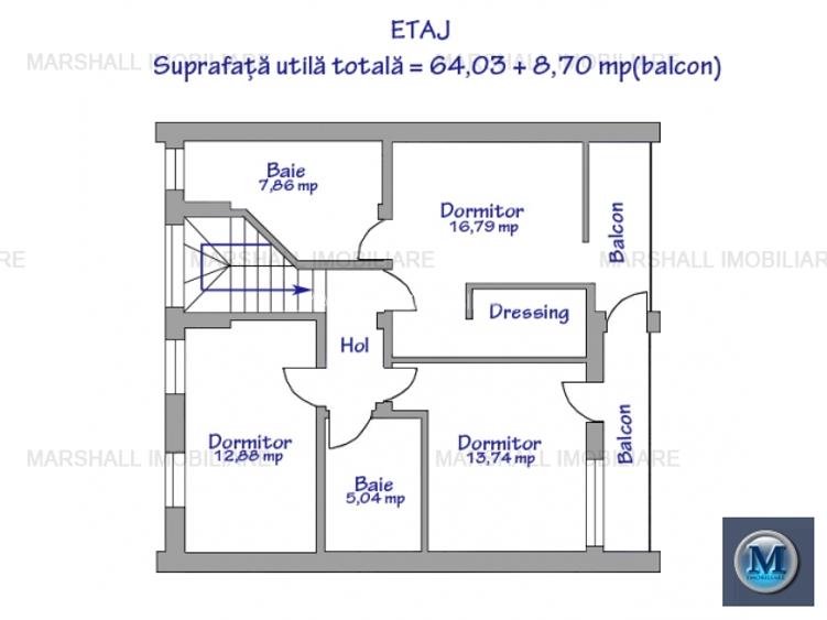 Vila cu 5 camere de vanzare in Bucov, 124.17 mp #15008 - 5