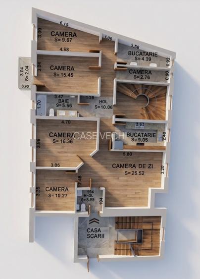 Apartament 5 camere Moșilor - Corbeni - 2