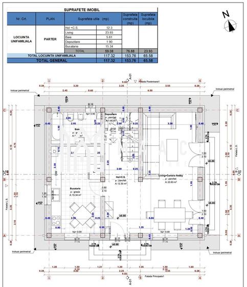 Casă | 153 MPU | Pod 70 MP | Teren 335 MP | Tunișor - 5