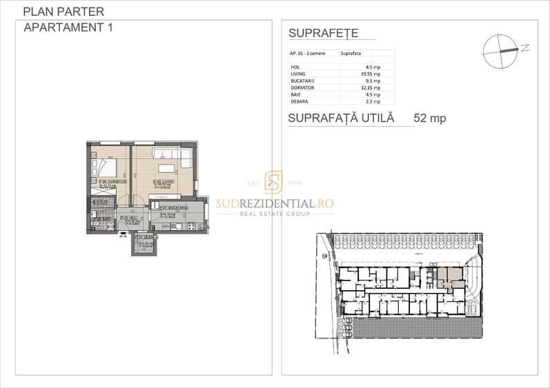 Apartament cu 2 camere, decomandat, finisat modern-zona Bd.Brancoveanu - 1