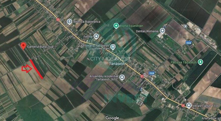 Teren 9923 mp Tărtășești, cu utilități și acces asfaltat - 2