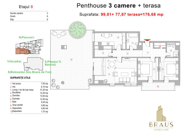 Apartamente de lux, perfect compartimentate – doar la Braus Residence - 3