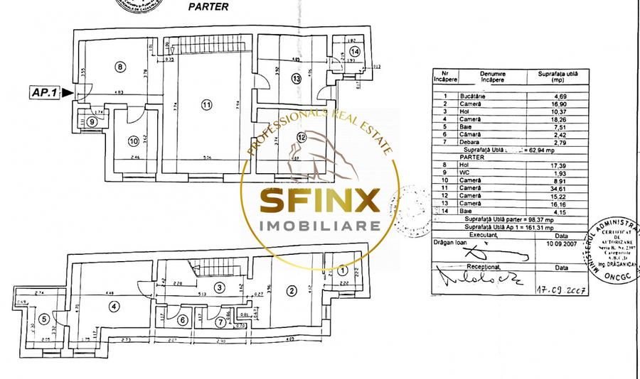 Duplex 6 camere | 161 mp utili | Curte in folosinta | Piata Alba Iulia - 1
