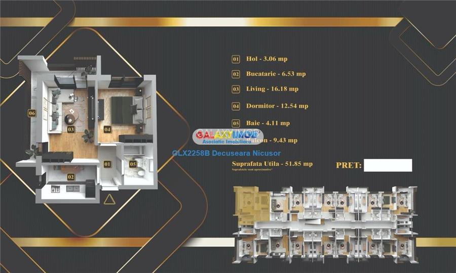 Apartament 2 camere Militari Residence 82.900 euro - 13