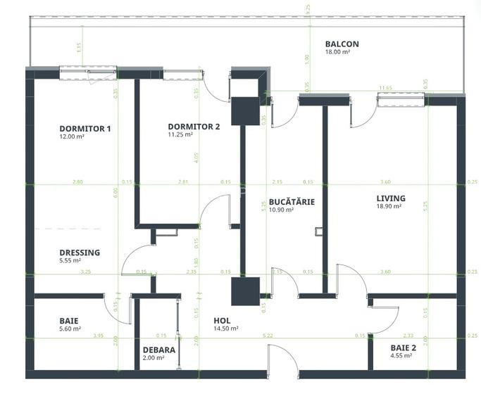Apartament 3 camere, 103 mp, 2 bai, dressing, finisaje premium, Nicolina - 6
