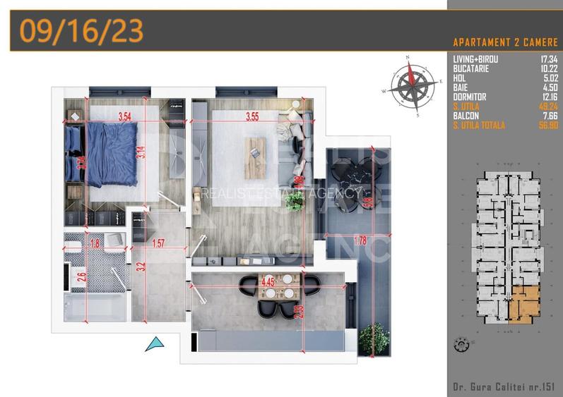 Închiriere apartament 2 camere, loc de pacare, Titan/Pallady - 8