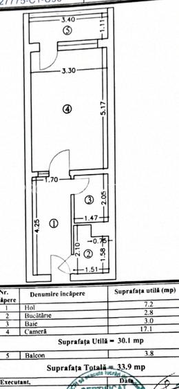 Abator - Garsoniera , et 3/4, suprafata 34 mp - 9