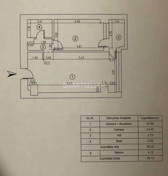 Spațiu,Lumină și Confort la Înălțime | 2 Camere în Edenia Titan – Comision 0% - 1