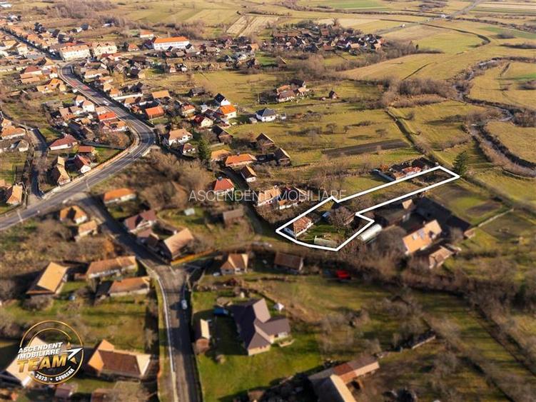 Gospodarie cu anexa, pivnita, iaz cu pesti si 2.280 mp de teren fertil Lemnia, C - 29