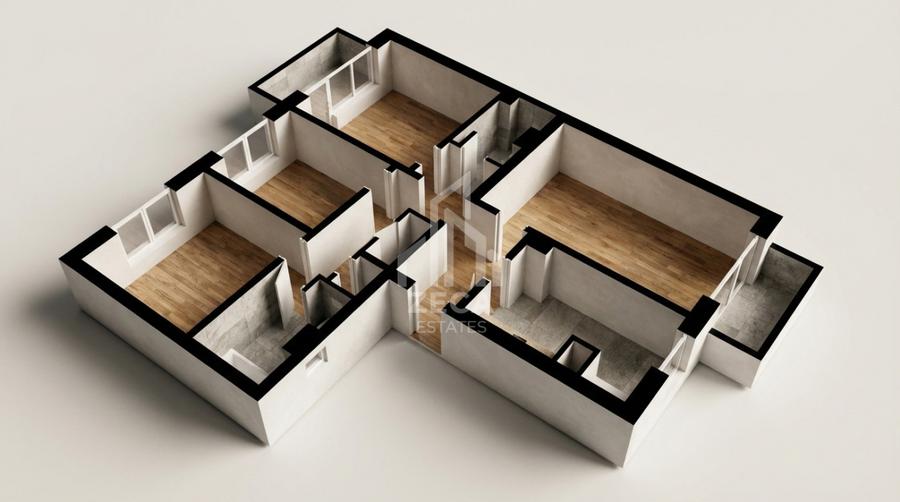 Apartament cu 4 camere | 81,5 mp | 2 bai | 2 Balcoane | Dunavat 14 | De Renovat - 2