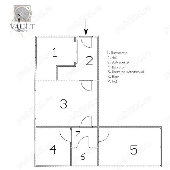 Apartament 3 camere - zona 1 Decembrie 1918 - 1
