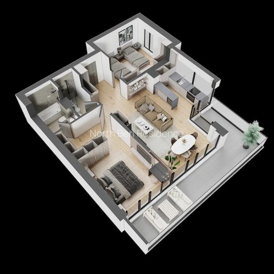 Apartament de Lux cu 3 Camere și Terasă în Complexul Rezidențial NORTH BERI - 1