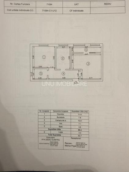 2 camere 51 mp / Mobilat /Loc parcare intabulat– Capat Păcurari /Rediu - 12