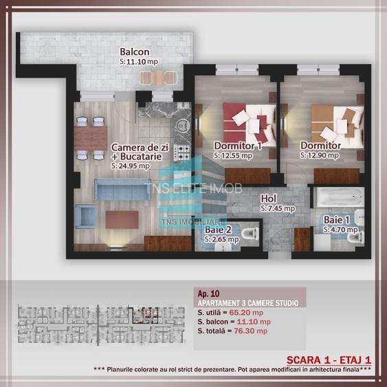 Apartament 3 Camere,Super Oferta,Pallady-Nicolae Teclu,Metrou - 5