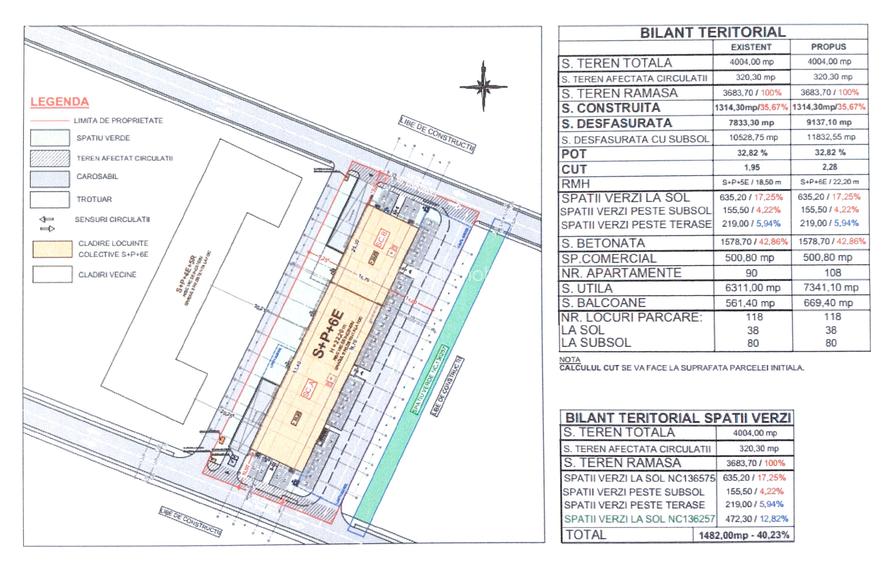 Teren cu Proiect Bloc S + P + 6E - 4.500 mp - Autorizatie construire - 2