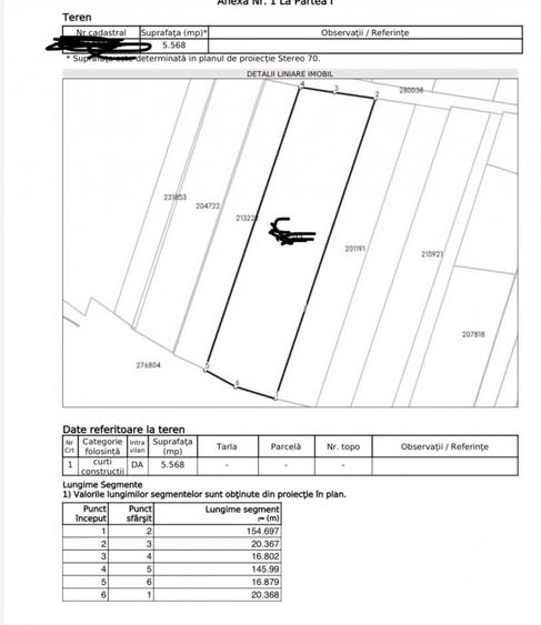 Teren intravilan 5.600 mp, Straulesti – P+2, POT 20%, CUT 0.7, lac - 2