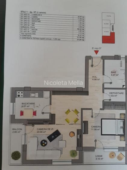 Apartament 2 camere de inchiriat Brancoveanu - 11