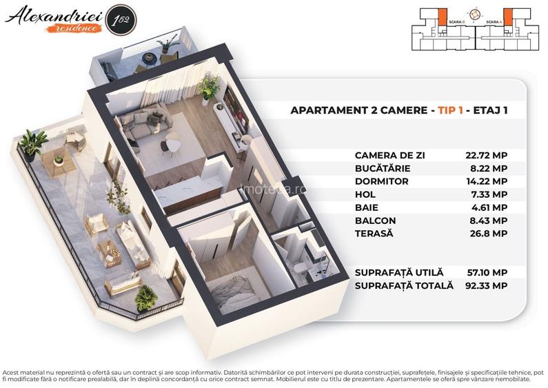 Apartament 2 camere cu terase generoase- bloc nou- parcare - 5