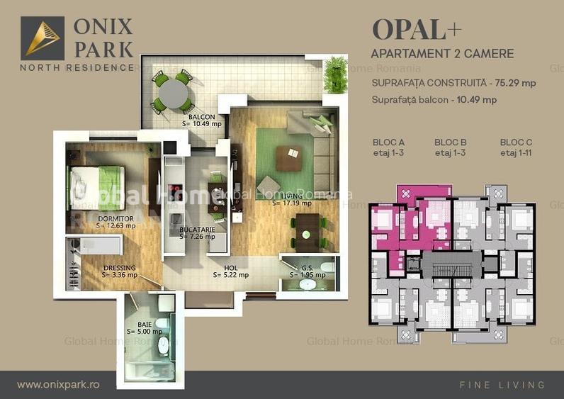Apart 2 Camere + Parcare | Onix Residence – Aviatiei | Mobilat & Utilat Premium - 34