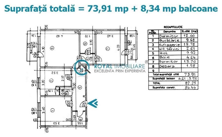 Royal Imobiliare - Vanzare apartament 3 camere zona Democratiei - 13