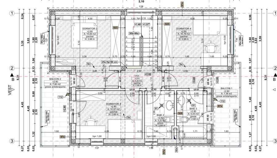 Teren autorizat in Chinteni pentru 2 case individuale cu fundatii ridicate - 8