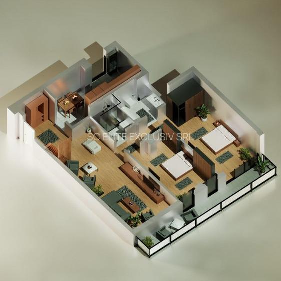 Tomis Nord - Vanzare apartament decomandat cu 3 camere,  bloc nou. - 7