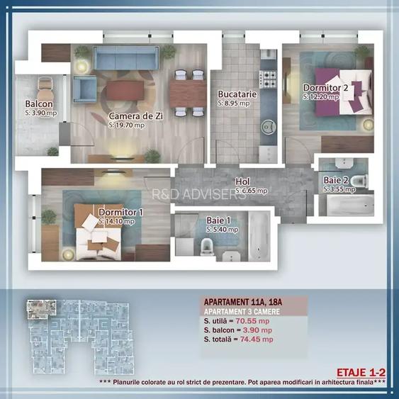 Apartament 3 camere decomandat Metrou Nicolae Teclu - 6