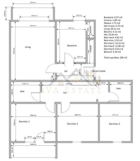 Aparatment 4 camere | Decomandat | 100 mp - Zona Sagului - 14