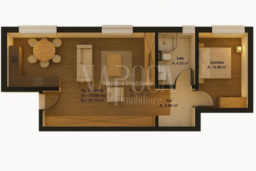 Apartament 2 camere de vanzare in Oncea Oradea, Oradea - 8