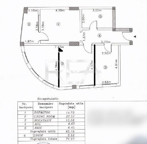 3 camere Vatra Luminoasă, centrală, et. 3, an 2013, 72 mp - 12