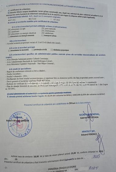 Teren construcții, vedere frontala la mare și Certificat Urbanism - Eforie - 8