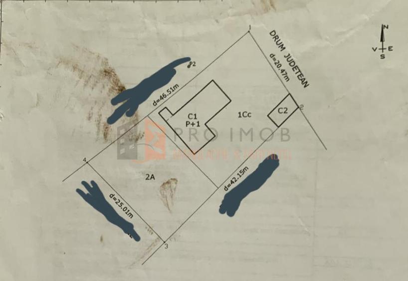 Teren cu casa demolabila in zona Merei