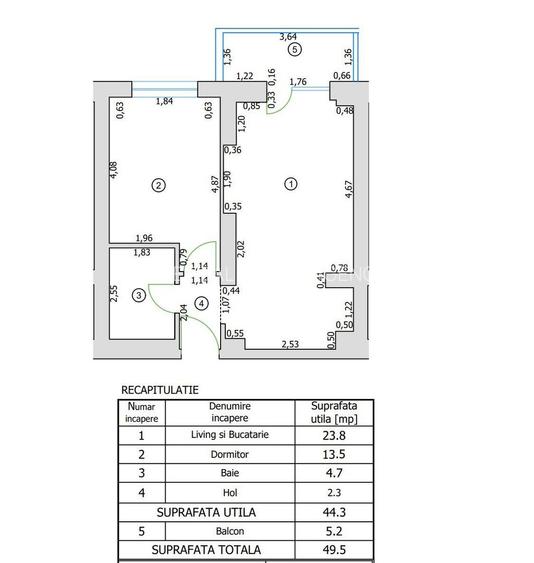 Apartament | 2 camere | Cortina North | Vedere libera Pipera - 1