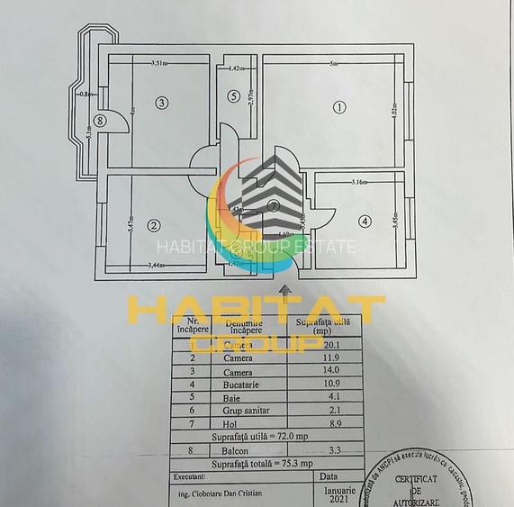 13 Septembrie Apartament 3 Camere Centrala Termica Bloc Reabilitat Termic - 12