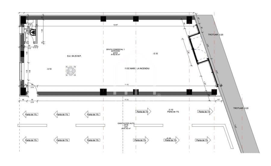 Spatiu comercial in suprafata de 94mp, vad stradal, zona Turnisor - 4