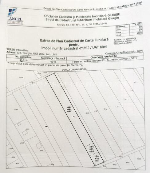 Teren intravilan case 10.000 mp, Str Sportului, Ulmi - 11