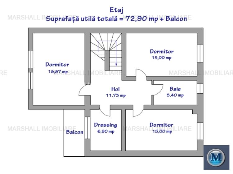 Vila cu 5 camere de vanzare, zona Transilvaniei, 168 mp #16552 - 13