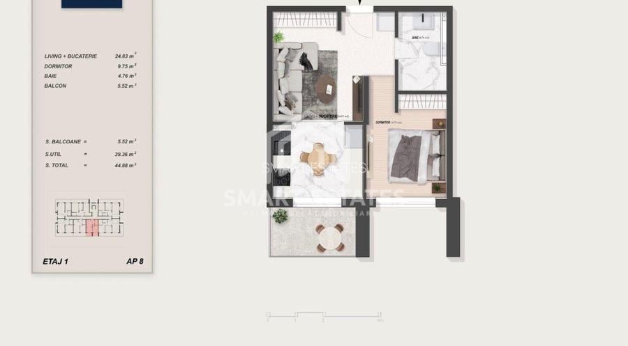 STUDIO MODERN- Metrou Nicolae Teclu - 1