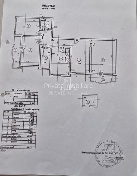 Apartament 4 Camere Et.4/8 De Vanzare, Str Marasti, Zona 7 Noiembrie - 2