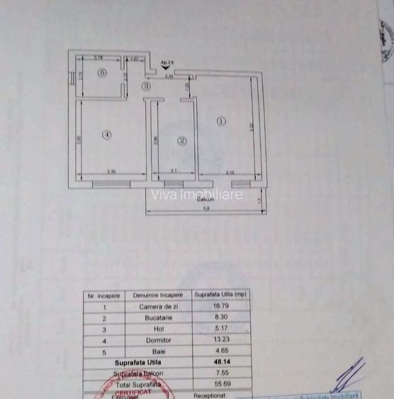 Zona ATRIUM Valea Lupului, 2 camere DECOMANDAT, 56 mp, etaj 2/4, semi-mobilat - 8