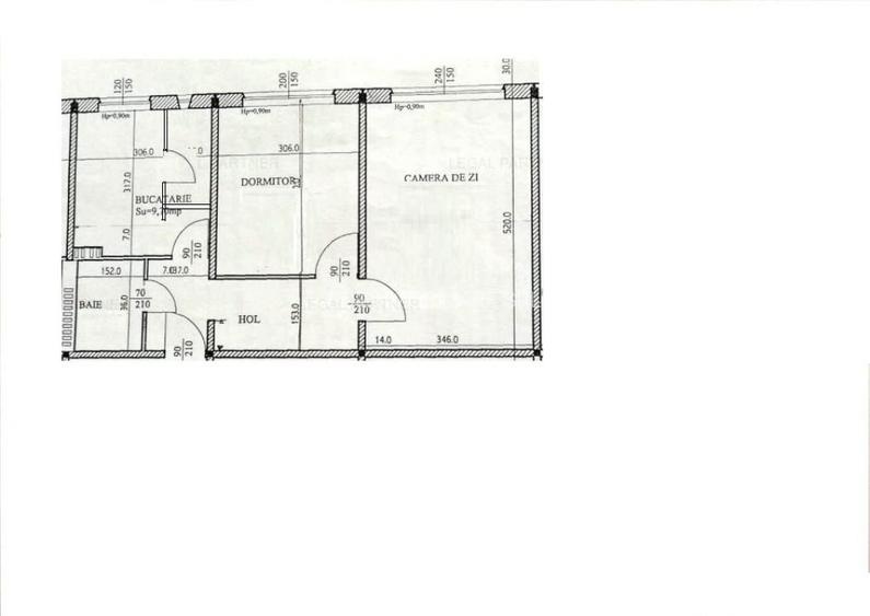 Virtutii vanzare 2 camere decomandat etaj 3 din 4, necesaita renovare - 9