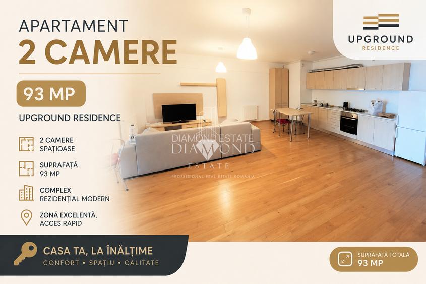 Apartament 2 camere 93mp Upground Residence metrou Pipera I Terasa, 2 bai - 2