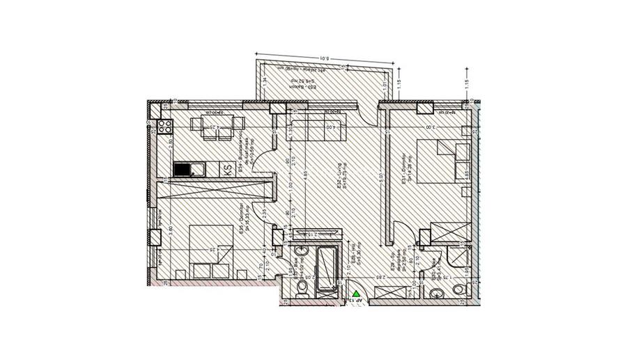 Apartament spațios cu 3 camere și terasă de 5.52 m², în Mangalia-800m de plajă - 5
