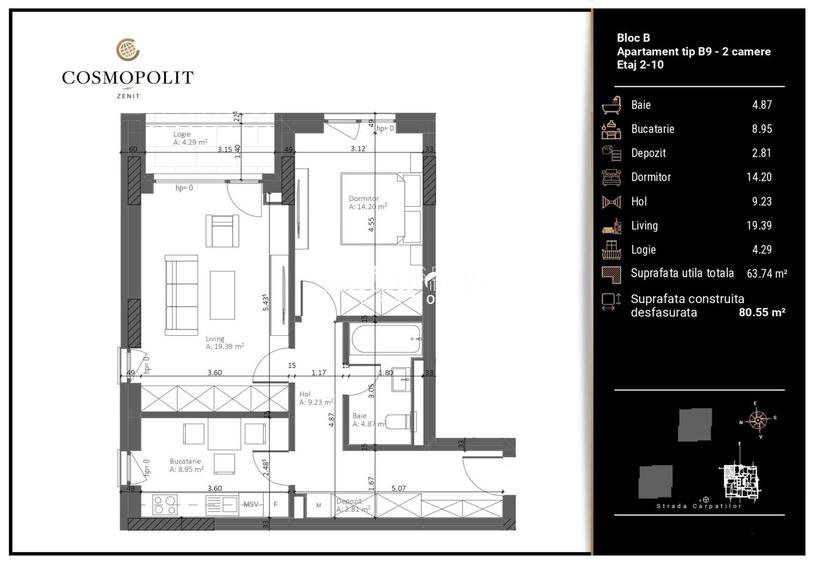 Apartment Premium | Zona Răcădău | 64 MP - 13