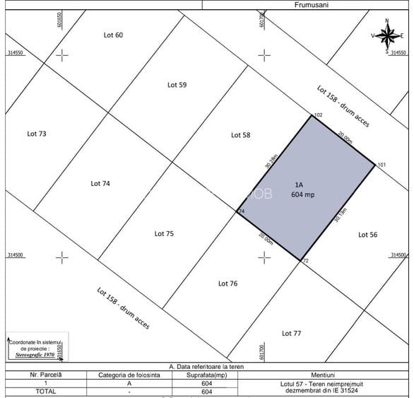 0% comision | Loturi casa Frumusani 529 mp - 1.205 mp | Gaz + curent - 4