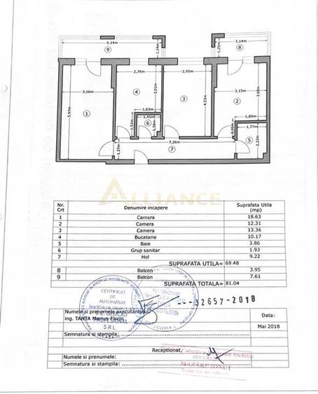 3 camere decomandat | 2 bai | Parcare cadastrată | Metalurgiei 2018 - 29