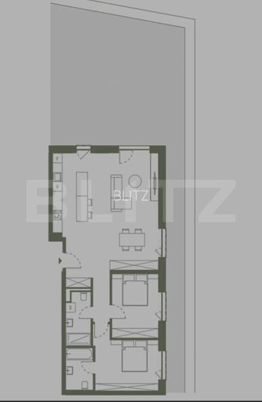 COMISION 0! Apartament 3 camere, 89 mp, terasa 86 mp - 2